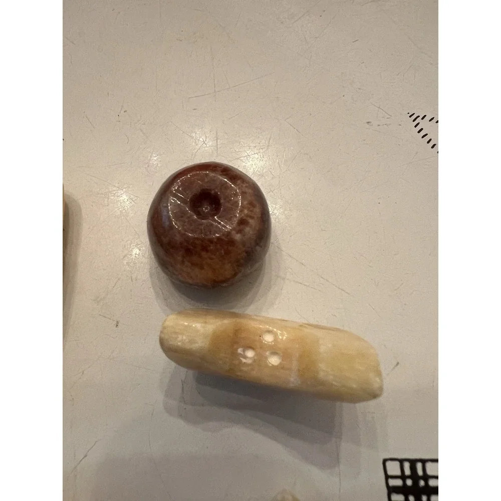 2 Lg. & 8 Mini ~  Vintage Italian Alabaster STONE FRUIT